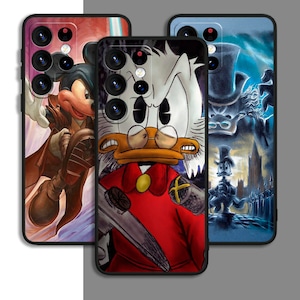 Donald Duck Cartoon Funny Art Phone Case For Samsung A54 A53 S21 S23 S24 FE Ultra Galaxy / For iPhone 7 8 11 12 13 14 15 XS XR Plus Pro Max