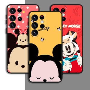 Custodia per telefono con motivo a cartoni animati Mickey Minnie per Samsung A54 A53 S21 S23 S24 FE Ultra Galaxy / per iPhone 7 8 11 12 13 14 15 XS XR Plus Pro Max
