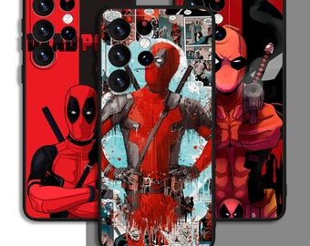 Cool Superhero Deadpool Art Phone Case For Samsung A54 A53 S21 S23 S24 FE Note Ultra Galaxy / For iPhone 11 12 13 14 15 XS XR Plus Pro Max
