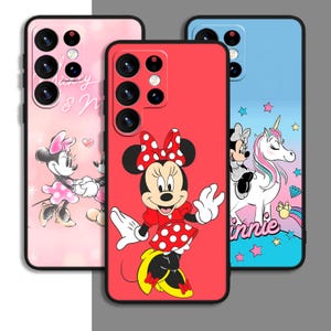 Custodia per telefono con motivo Mickey Minnie e cartoni animati, divertente, per Samsung A55 A54 A16 S23 S24 S25 FE Ultra Galaxy / per iPhone 13 14 15 16 XS XR Plus Pro Max