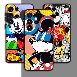 Custodia per telefono con motivo Topolino e Minnie, per Samsung A54 A53 S21 S23 S24 FE Ultra Galaxy / per iPhone 7 8 11 12 13 14 15 XS XR Plus Pro Max