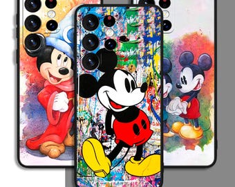 Cartoon Mickey Minnie Art Phone Case For Samsung A54 A53 S21 S23 S24 FE Ultra Galaxy / For iPhone 7 8 11 12 13 14 15 XS XR Plus Pro Max