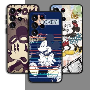Custodia per telefono con motivo a cartoni animati Mickey Minnie per Samsung A54 A53 S21 S23 S24 FE Ultra Galaxy / per iPhone 7 8 11 12 13 14 15 XS XR Plus Pro Max