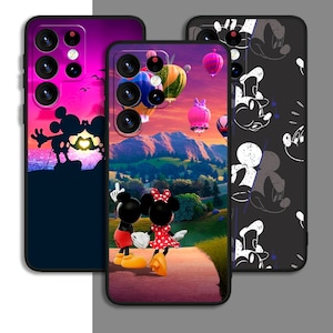 Custodia per telefono con motivo Topolino e Minnie, per Samsung A54 A53 S21 S23 S24 FE Ultra Galaxy / per iPhone 7 8 11 12 13 14 15 XS XR Plus Pro Max