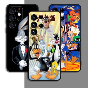 Funda de teléfono con diseño de conejito, pájaro, pato Duffy, para Samsung A54, A53, S21, S23, S24, FE Ultra Galaxy/iPhone 11, 12, 13, 14, 15, XS, XR Plus, Pro Max