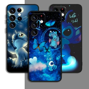 Cartoon Stitch Funny Art Phone Case For Samsung A54 A53 S21 S23 S24 FE Ultra Galaxy / For iPhone 7 8 11 12 13 14 15 XS XR Plus Pro Max