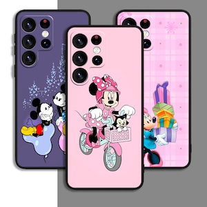 Custodia per telefono con motivo Mickey Minnie e cartoni animati, divertente, per Samsung A55 A54 A16 S23 S24 S25 FE Ultra Galaxy / per iPhone 13 14 15 16 XS XR Plus Pro Max