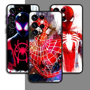 Superhero Spider Man Art Phone Case für Samsung A54 A53 S21 S23 S24 FE Hinweis Ultra Galaxy / Für iPhone 11 12 13 14 15 XS XR Plus Pro Max