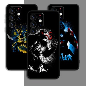 Superhero Avengers Comics Art Phone Case For Samsung A54 A53 S21 S23 S24 FE Note Ultra Galaxy / For iPhone 11 12 13 14 15 XS XR Plus Pro Max