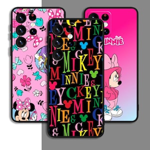 Custodia per telefono con motivo Mickey Minnie e cartoni animati, divertente, per Samsung A54 A53 A16 S23 S24 S25 FE Ultra Galaxy / per iPhone 13 14 15 16 XS XR Plus Pro Max