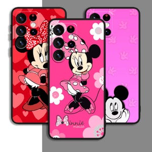 Custodia per telefono con motivo Mickey Minnie e cartoni animati, divertente, per Samsung A54 A53 A16 S23 S24 S25 FE Ultra Galaxy / per iPhone 13 14 15 16 XS XR Plus Pro Max