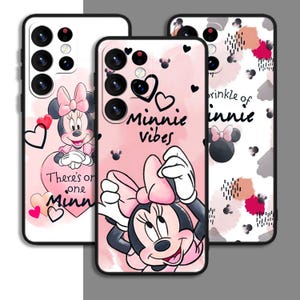 Custodia per telefono con motivo Mickey Minnie e cartoni animati, divertente, per Samsung A54 A53 A16 S23 S24 S25 FE Ultra Galaxy / per iPhone 13 14 15 16 XS XR Plus Pro Max
