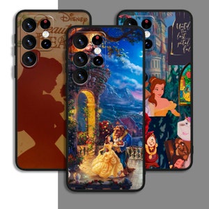 Custodia per telefono con motivo a cartoni animati "Bellezza e bestia" per Samsung A54 A53 S21 S23 S24 FE Ultra Galaxy / per iPhone 7 8 11 12 13 14 15 XS XR Plus Pro Max