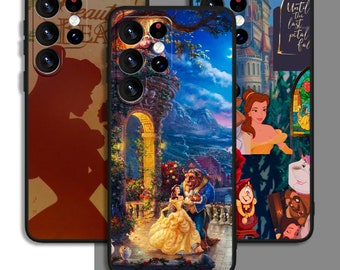 Cute Beauty Beast Cartoon Art Phone Case For Samsung A54 A53 S21 S23 S24 FE Ultra Galaxy / For iPhone 7 8 11 12 13 14 15 XS XR Plus Pro Max