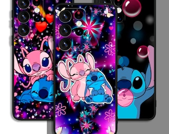 Cartoon Stitch Funny Art Phone Case For Samsung A54 A53 S21 S23 S24 FE Ultra Galaxy / For iPhone 11 12 13 14 15 XS XR Plus Pro Max