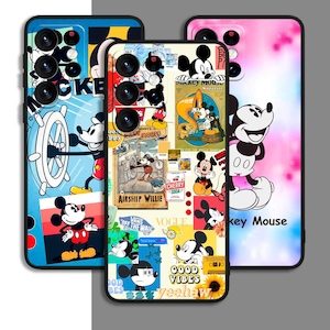 Custodia per telefono con motivo a cartoni animati Mickey Minnie per Samsung A54 A53 S21 S23 S24 FE Ultra Galaxy / per iPhone 7 8 11 12 13 14 15 XS XR Plus Pro Max
