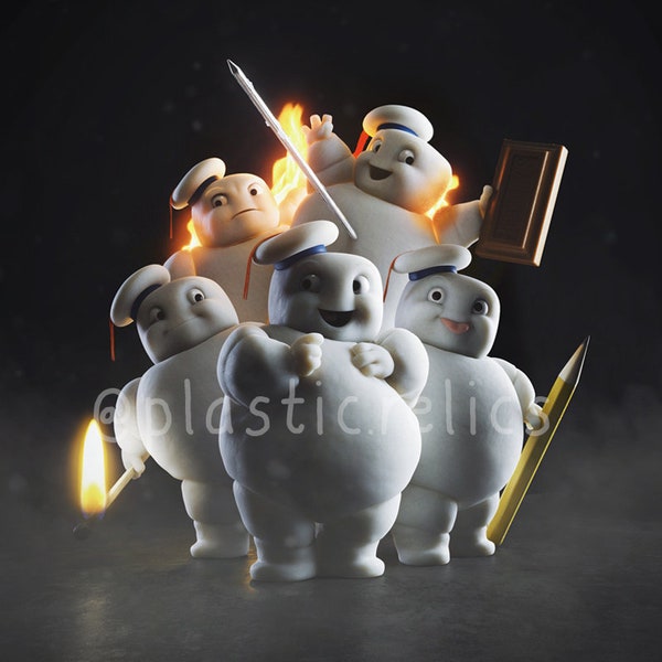 Ghostbusters Afterlife & Frozen Empire - Mini Stay Pufts Marshmallow Man Fan Art Photo Print Variant