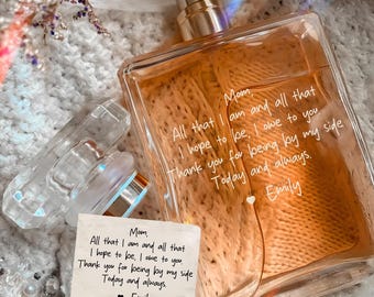 Custom Mother Of The Bride Gift, Engraved Perfume Bottle, Personalized Wedding Gift For Mother Of The Groom, Christmas Gift For Her