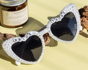 Occhiali perlati personalizzati, occhiali da sole da sposa, occhiali da sposa, occhiali da sole da sposa, occhiali da damigella d'onore, occhiali da sposi, occhiali da coppia