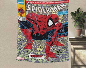 Spider-Man Comic Book Cover Wall Tapestry, Superhero Decor