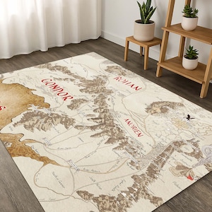 Gondor Karte, Rohan, Anorien, Mittelerde, Minas Tirith, Anschlag Poster, Isengard Mauer, Edoras Dekor, Pelargir Karte, Dol Amroth, Belfalas Meer