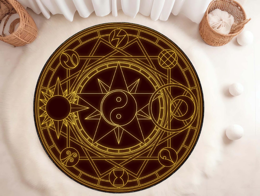 Cartoon Sakura Rug Mat Magic Array Carpet Doormat Antislip Princess Creative  Living Room