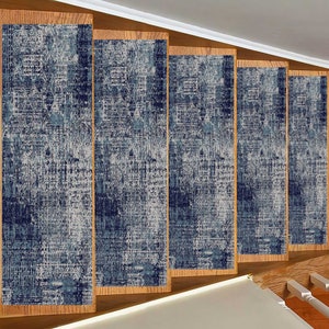 Modern Tumbled Pattern Stair Tread Carpet, Modern Stair Rug, Stair Treads Rug, Step Rug, Classic Patterned Rug, Decorative Stair Treads Rug