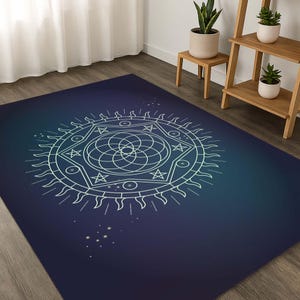 Heilige Geometrie, magisches Symbol, mystische Kunst, Esoterik, okkultes Dekor, spirituelles Zeichen, witchy Stil, Astrologie Karte, kosmisches Mandala