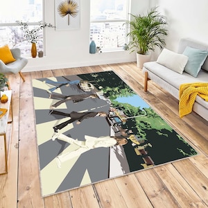The Beatles Rug, The Beatles Walking Rug, Music Rug, Area Rug, Home Decor Modern Rugs, For Living Room Rugs, Nostalgic Rugs, Legends Rugs