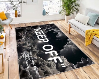 Keep Off Rug, Keep Off Clouds Rug, Traditional Abstract Rug, Custom Rug, Home Decor Rug, Modern Rug, Non slip Rug, Popular Rug, Area Rug