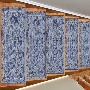 Oriental Stair Rug, Stair Treads Rug, Non-Slip Backing Rug, Machine Washable Rug, Easy to Clean, Step Rug