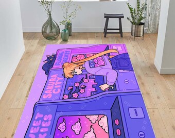 Tapis d'anime japonais, tapis abstrait, tapis d'anime japonais, tapis personnalisé, cadeau de pendaison de crémaillère, cadeau personnalisé, tapis anime, tapis japonais