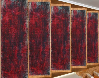 Pisada de escalera, alfombra de pisada de escalera, alfombra estampada, regalo para el nuevo hogar, escalón de escalera, especial para las alfombras de su hogar, pisada de escalera de diseñador