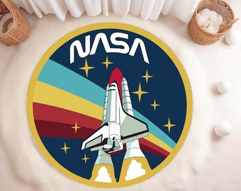 Dywan Nasa, Dywan Rocet, Dywan Space, Dywan okrągły, Wystrój domu, Dywan, Dywany do salonu, Miękki dywan, Dywan antypoślizgowy