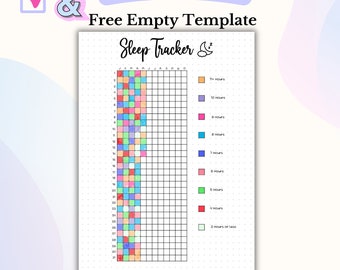 Sleep Tracker A5 PDF Habit Tracker Bullet Journal Sleep Tracker Template Insert Dream Tracker Sleep Log Sleep Cycle Yearly Sleep Tracker