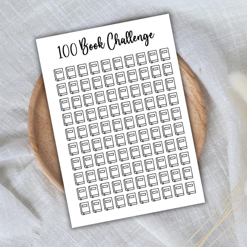 100 Book Challenge Bullet Journal Printable Reading Log Reading Tracker ...
