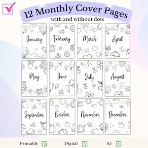 Zestaw Bullet Journal 2026 Zestaw startowy Bullet Journal Roczny tracker Miesięczne trackery Pakiet ekonomiczny Tracker nastroju Pakiet Bujo zdjęcie 3