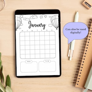 Zestaw Bullet Journal 2026 Zestaw startowy Bullet Journal Roczny tracker Miesięczne trackery Pakiet ekonomiczny Tracker nastroju Pakiet Bujo zdjęcie 8