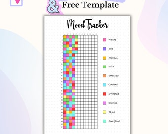 Stimmungs-Tracker Bullet-Journal Druckbare Stimmungs-Tracker-Vorlage Stimmungstagebuch Druckbares Bujo
