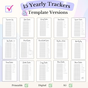 Zestaw Bullet Journal 2026 Zestaw startowy Bullet Journal Roczny tracker Miesięczne trackery Pakiet ekonomiczny Tracker nastroju Pakiet Bujo zdjęcie 5