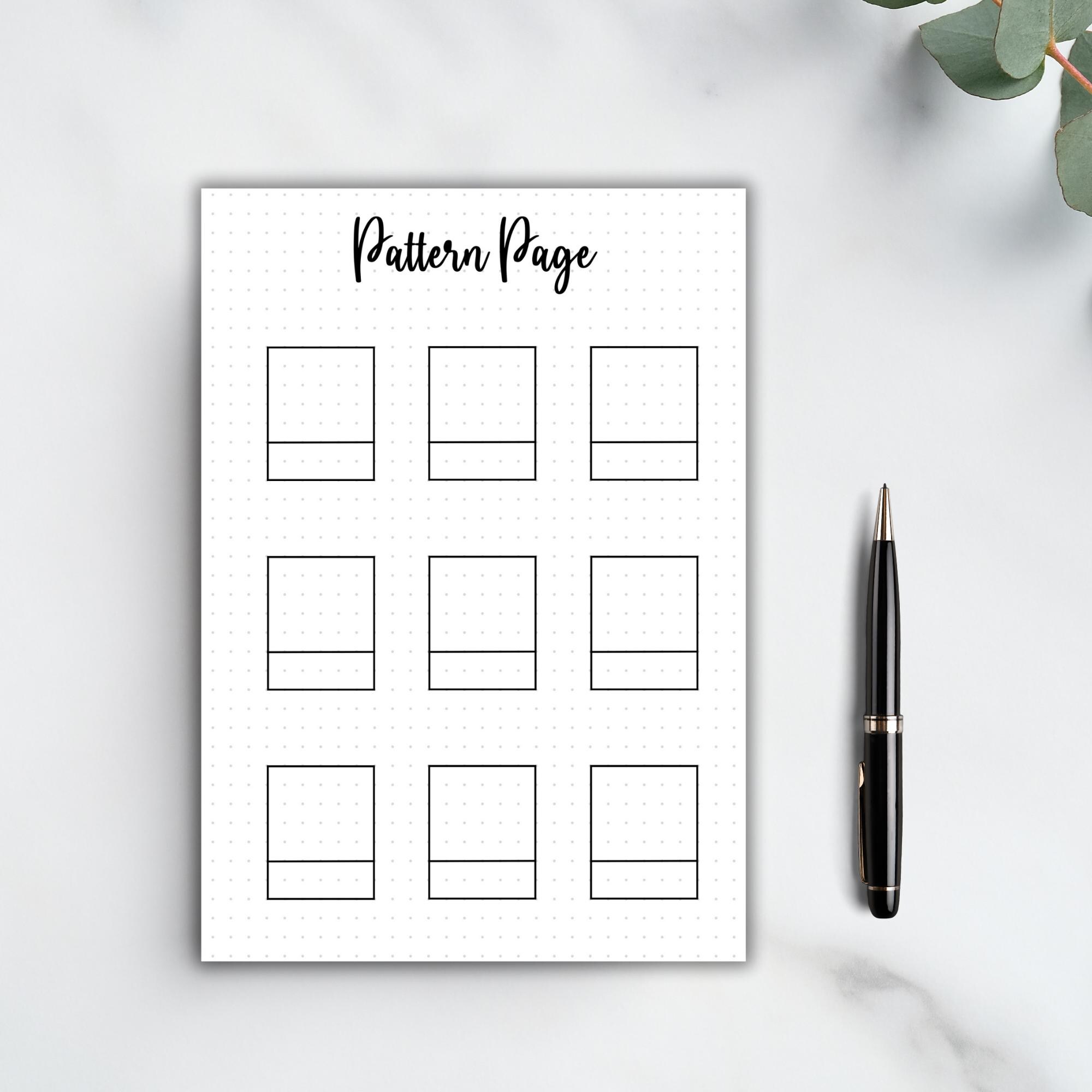 Light Pattern Tracker Pattern Page Bullet Journal Colour Blending Tracker Printable Page ...