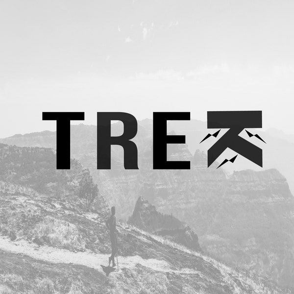 Summit Style: Semantic Typography 'Trek' Mountain Icon Design - Adventure, Nature, Humor - SVG PNG - NMark Design