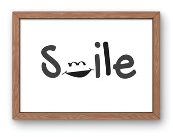 Smile - Semantic Typography Icon Design | SVG PNG Files - Nmark Designs