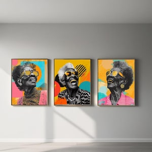 Abstract African Women Wall Art | Afrocentric Poster, Nigerian Art, Tribal Wall Decor, Black Women Urban Painting, Ethnic African Print
