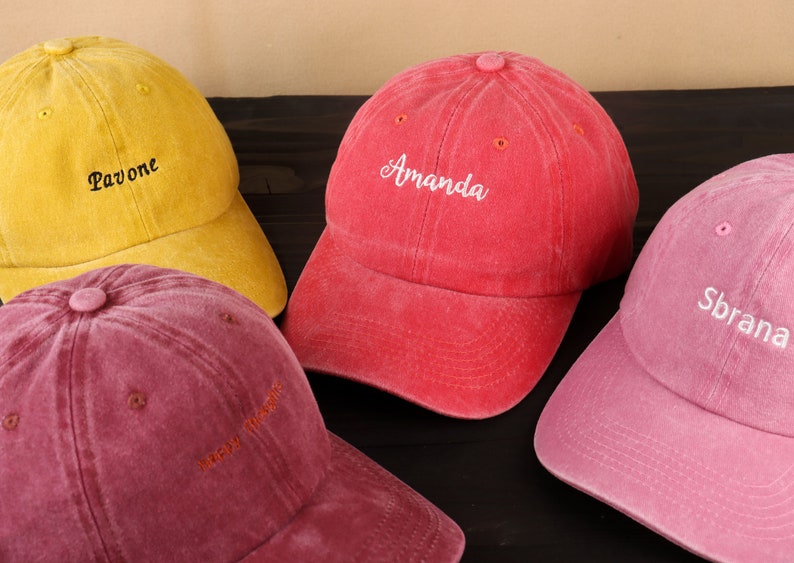 Trendy Apparel Shop Embroidered Dad Hat - Low Profile Cotton Twill Cap, Adjustable, One Size Fits Most - View #13