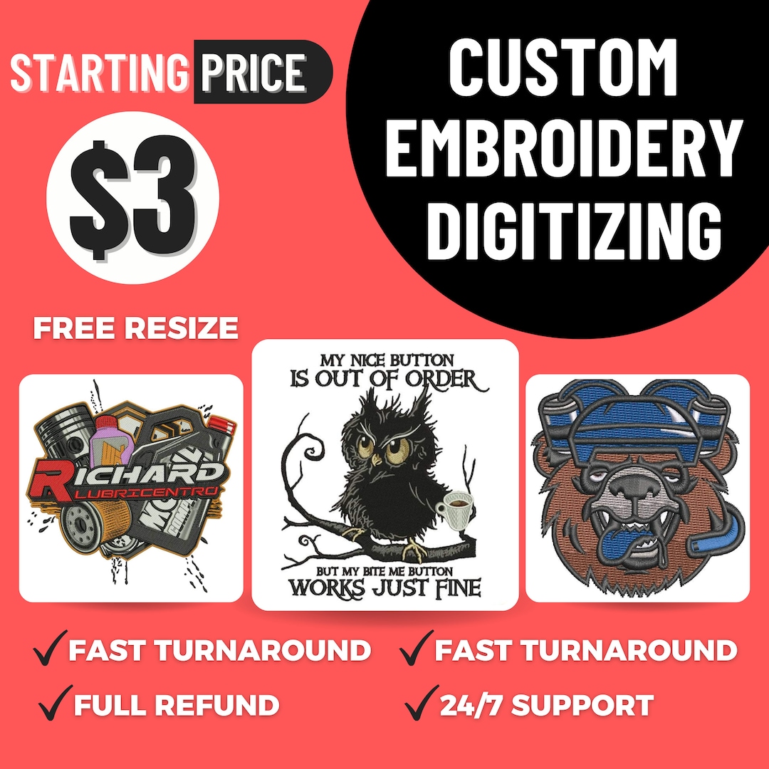 Custom Embroidery Digitize, Embroidery Digitizing, Logo Digitize