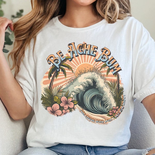 Coconut Girl Style - Coastal Surf Girl T-Shirt - Beach Bum - Ocean Inspired Cloth - Hawaiian vibes
