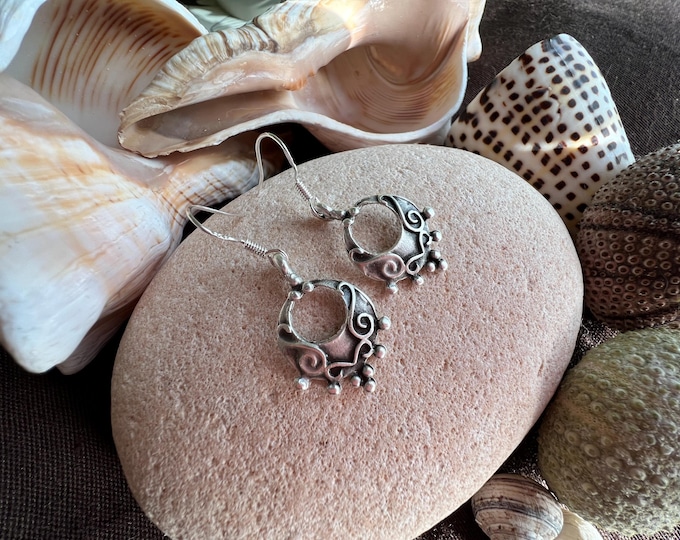 Sterling Silver Boho Earrings: Handmade Bohemian Jewelry