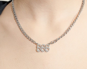 Custom Angel Number Necklace: Lucky Number, Personalized Jewelry