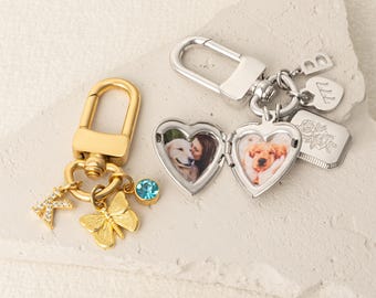 Personalized Keychain Charms, Engravable Bag Charm, Locket Keychain, Pet Collar Tag, Car Keychain Stanley Cup Accessories, Christmas Gift